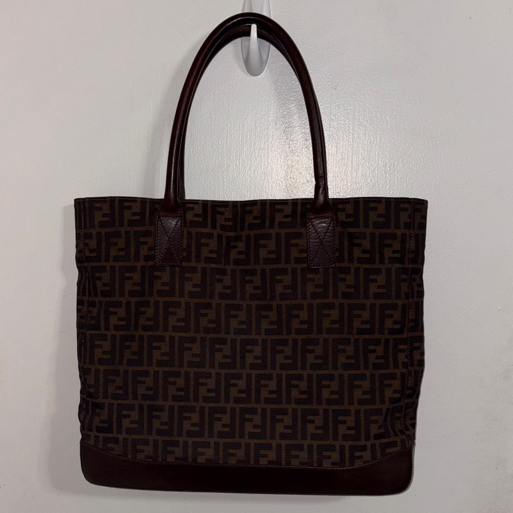 Fendi vintage Brown FF Logo large Tote